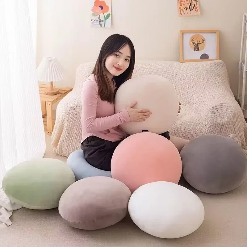 Nordic Style Candy Color Cushion Ragdoll Ball Pillow Home Sofa Cushion Plush Toy Ball Doll Futon  Decoration Maison