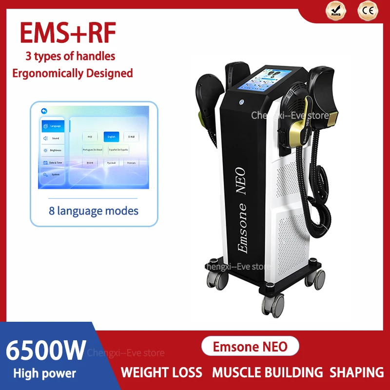 

Электромагнитное наращивание мышц тела Slim, сжигание жира, потеря веса, уменьшение целлюлита для косметического оборудования 6500 Вт Emsone NEO