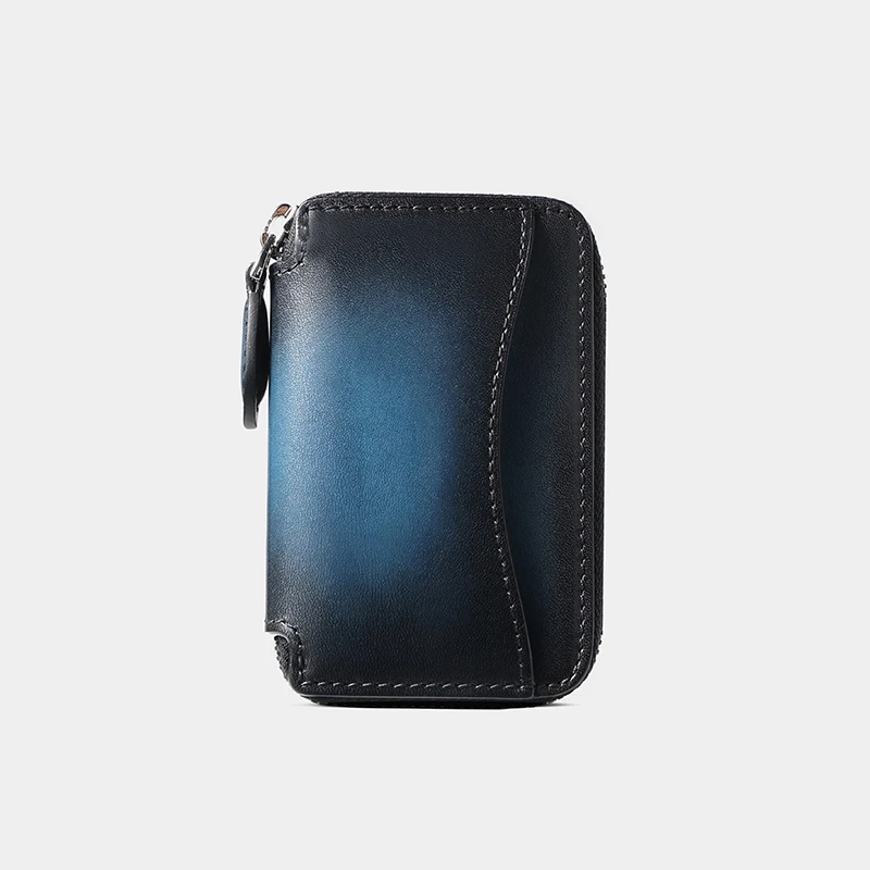 DIMY 2026 New Men's Keychain Imported Top Grain Leather Full Handcrafted Retro Stained Process