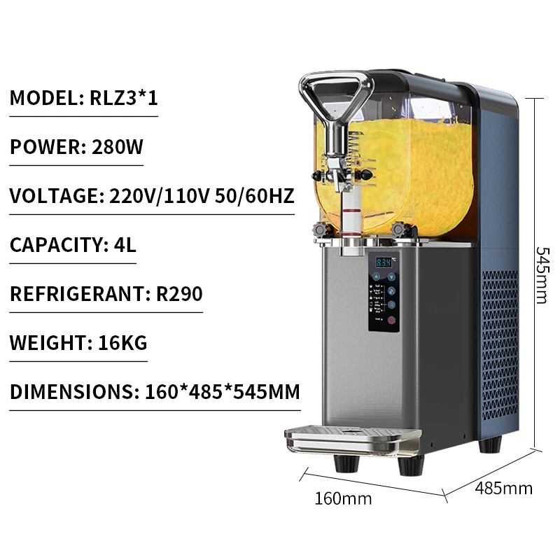 

Snow Melting Machine Commercial Single-Cylinder, Double-Cylinder, Triple-Cylinder Slush Machine Cold Drink Machine, (Customized)