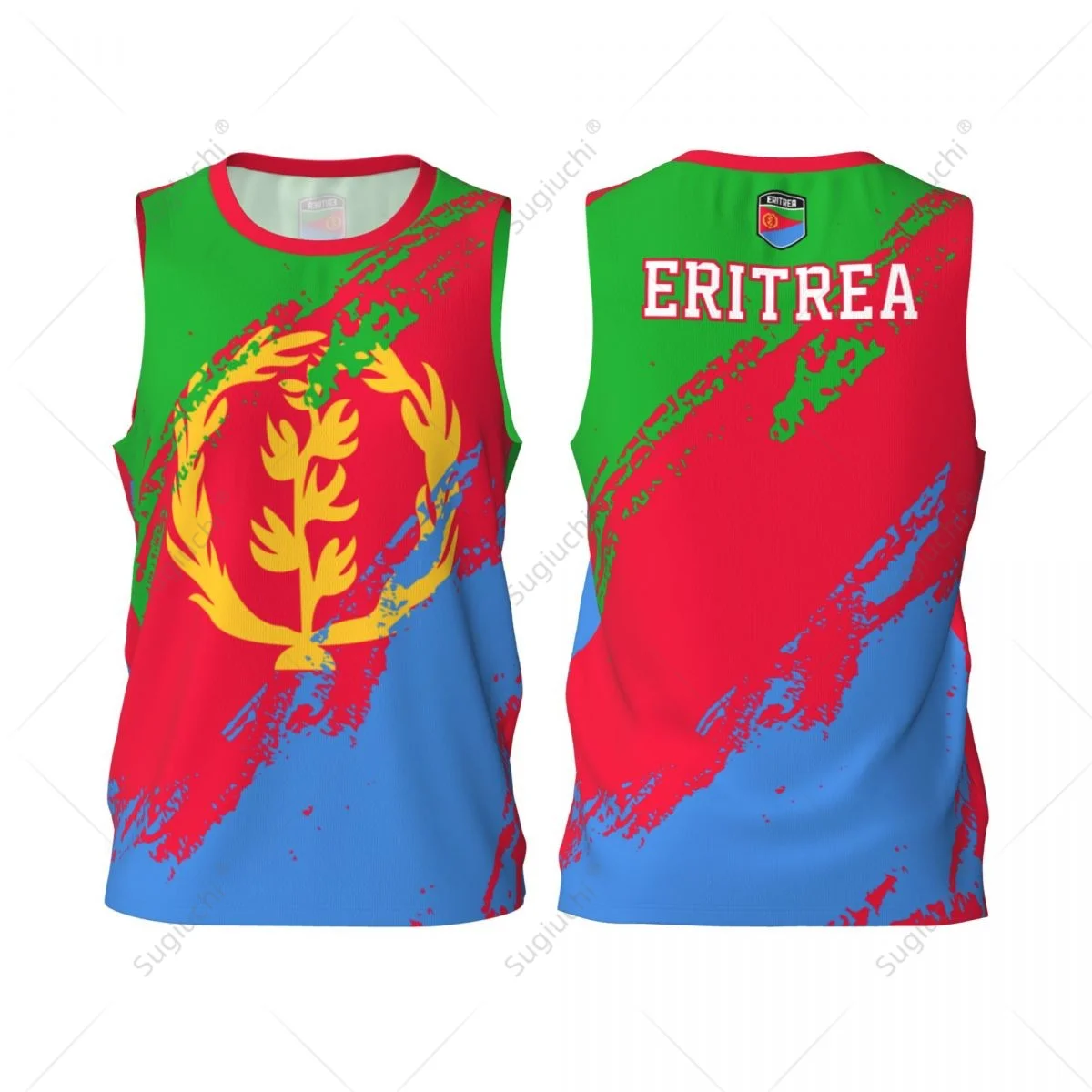 Men Basketball Sports Eritrea Flag Running Fitness Multifunction Jersey Sleeveless shirt Custom Name Nunber Exclusive