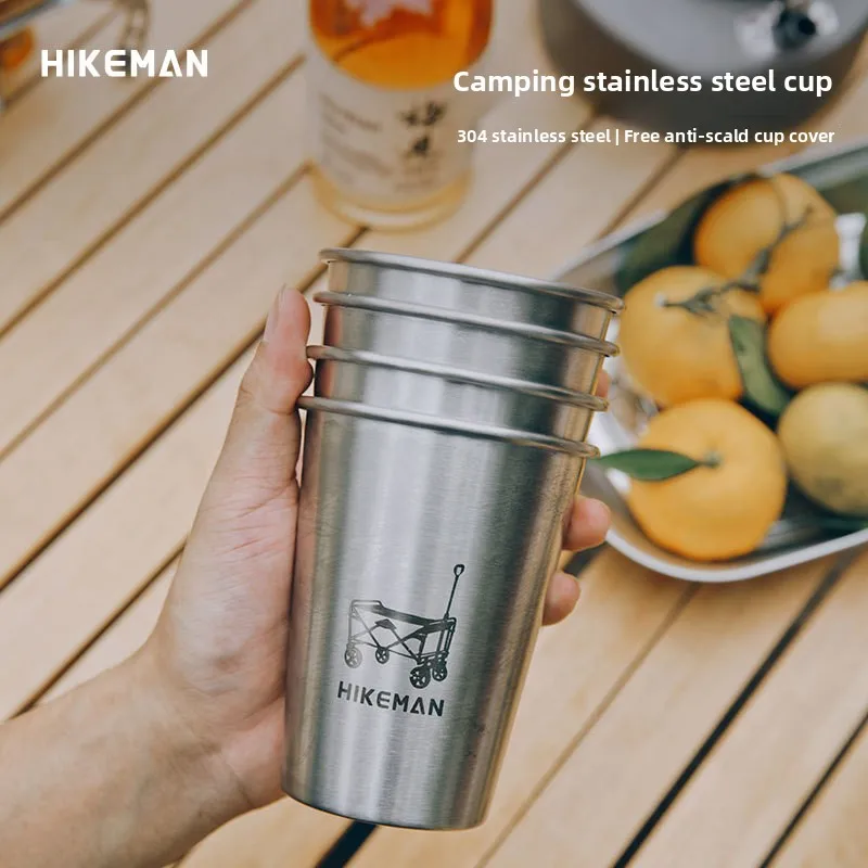 

Outdoor 304 Stainless Steel Cup Set Camping Cup 4/6/8PCS Camping Portable Water Cup Travel Coffee Cup Picnic Barbecue Beer Cup