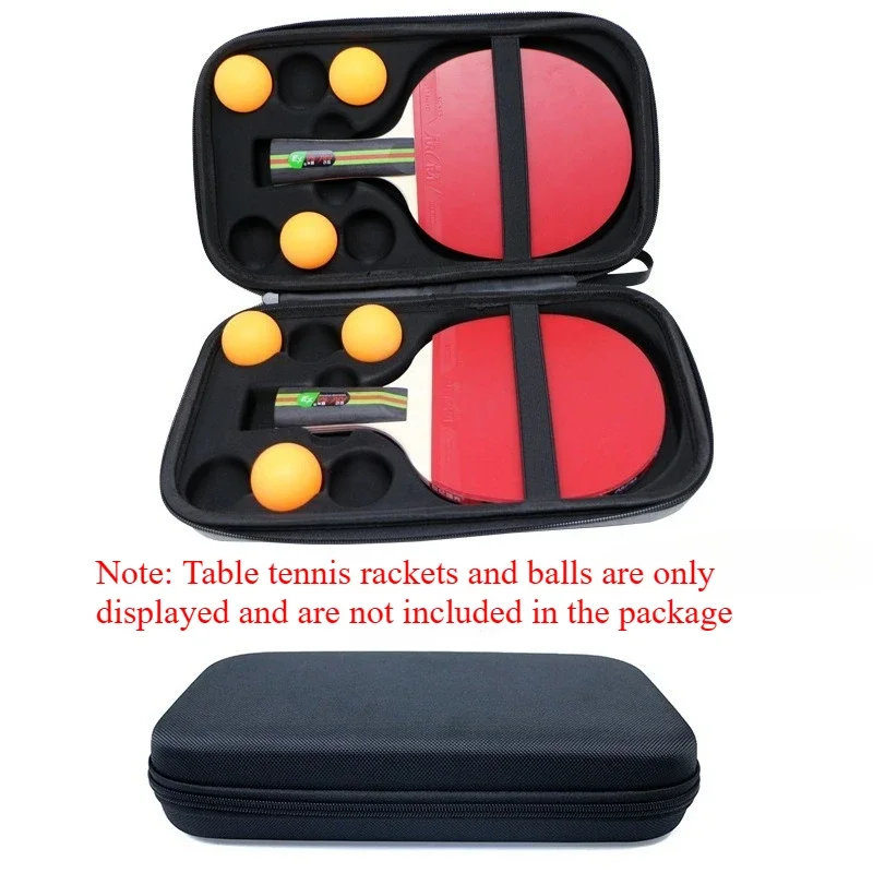 Hard Shell Table Tennis Racket Case, EVA Shockproof Ping Pong Paddle Storage Bag Portable Carry Cover for Sports Training
