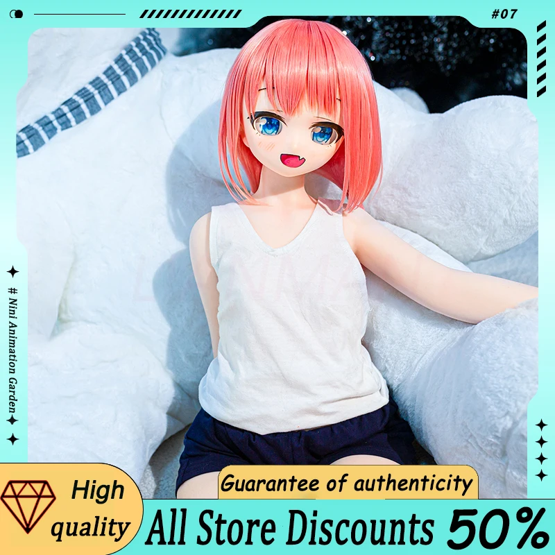 

Lively and cute 85CM pink haired girl BJD doll 3D eyes detachable head carving bedroom ornament figurine