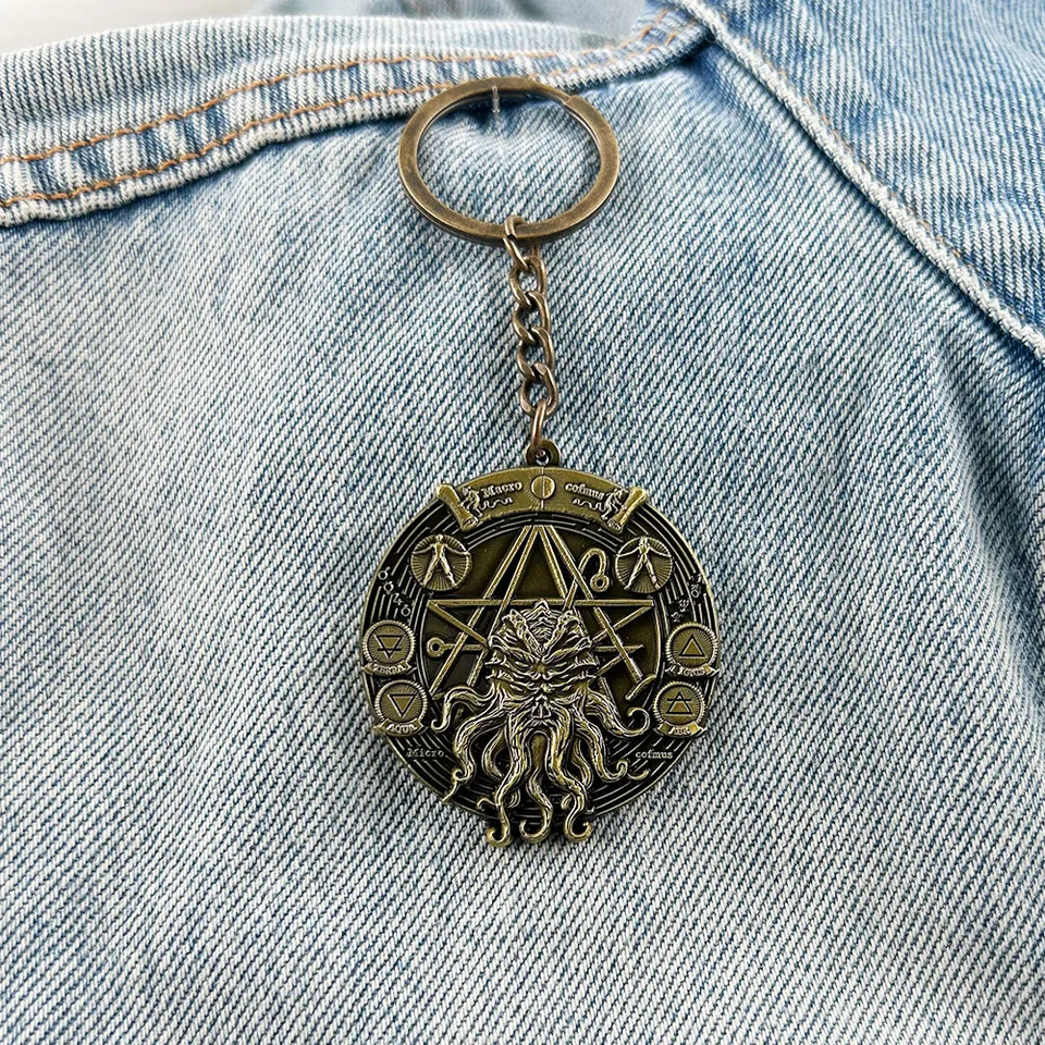 Collier Pendentif Cthulhu Necronomicon - Talisman Mythologie Sceau Magique Retro