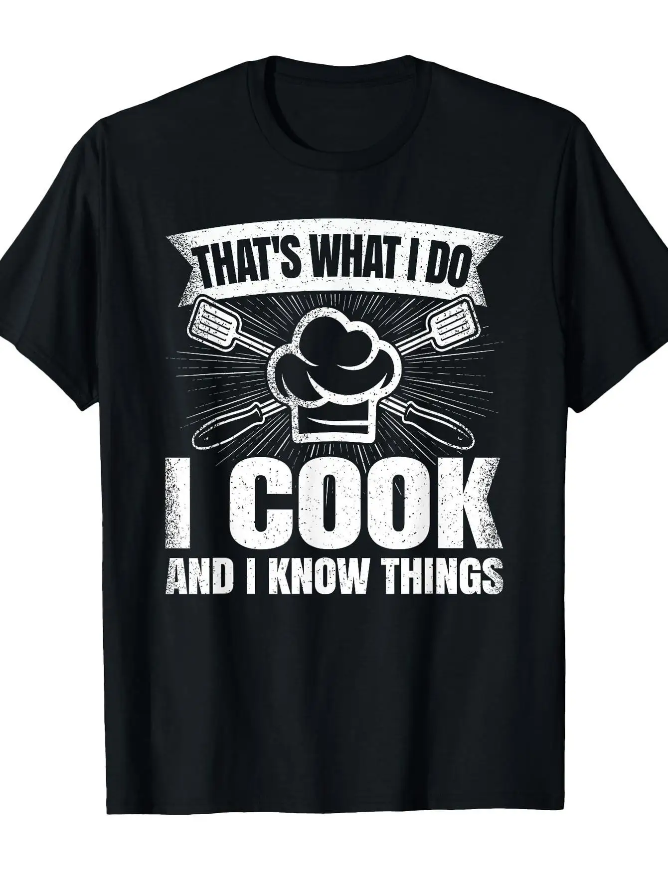 T-shirt da cucina divertente da chef da uomo con stampa di cappello da cuoco - T-shirt casual girocollo a maniche corte Chefs Harajuku Camicie grafiche