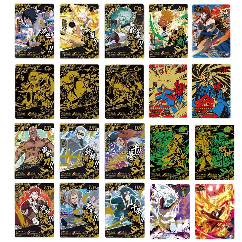 Naruto Collection Cards Combination CP Naruto Sasuke SP Tsunade Cartoon Anime Limited Flash Card Kids Birthday Gift Toy