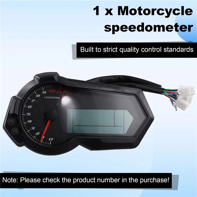 【Price Drop !!】Motorcycle Universal 1200RPM Odometer Tachometer UTV LCD Digital Speedometer Gauge For 2,4 Cylinders N1-6