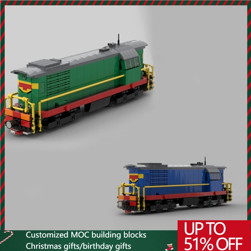 

New 750 PCS MOC Russian Diesel Locomotive Train ChME3 Model DIY Creative Ideas Child Toy Assembly Puzzle Birthday Customize Gift