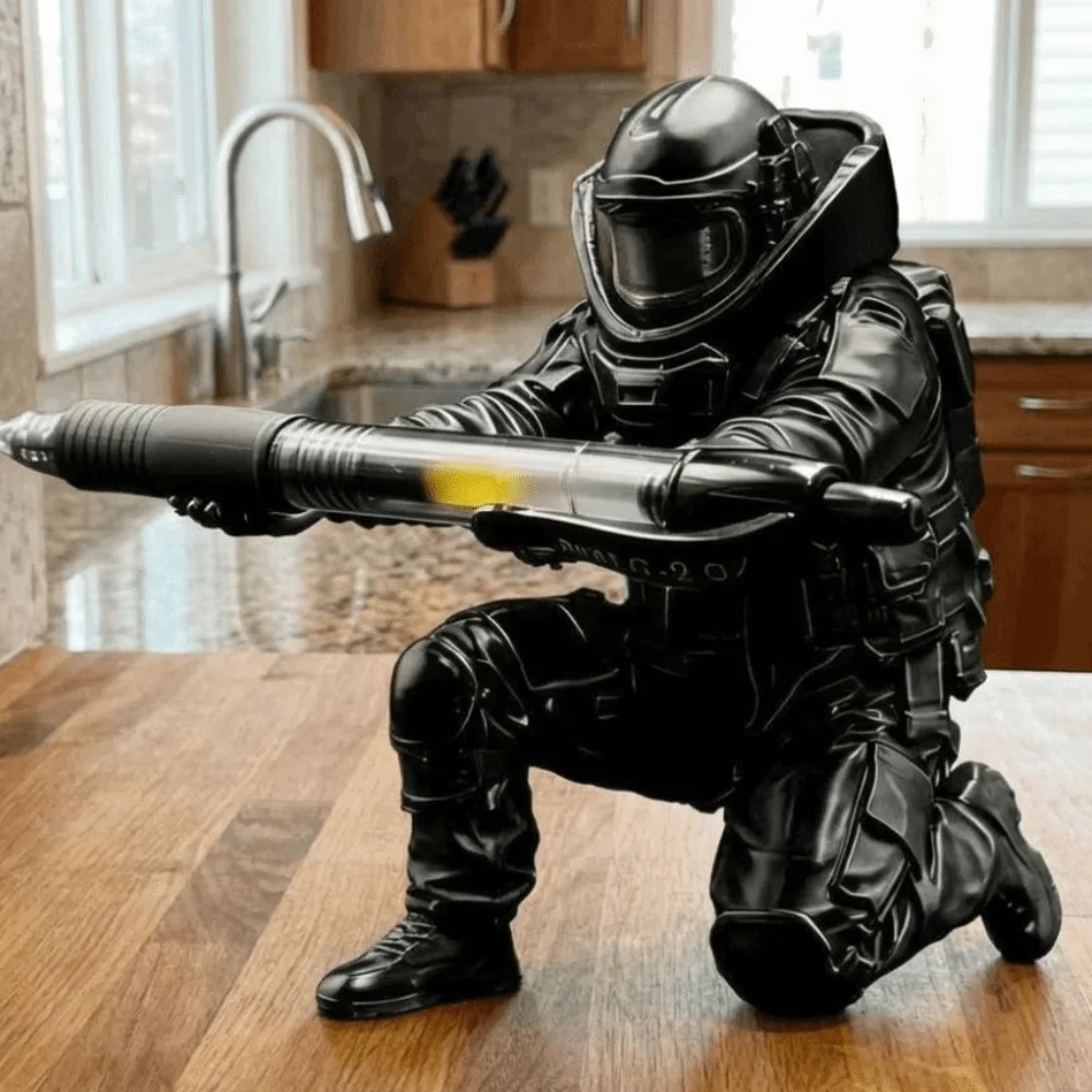 3D Printed Disposal Unit Pen Holder Funny Unique Gift Warrior Pen Holder Plastic Special Forces Pen Stand Gift for Men