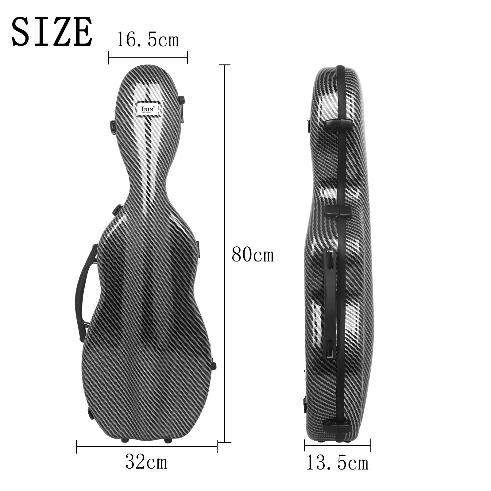 Advanced 4/4 Violin Case Carbon Fibre Violin Box Backpack Lightweight Dual Shoulder Straps Bag With Hygrometer Violin Accessory