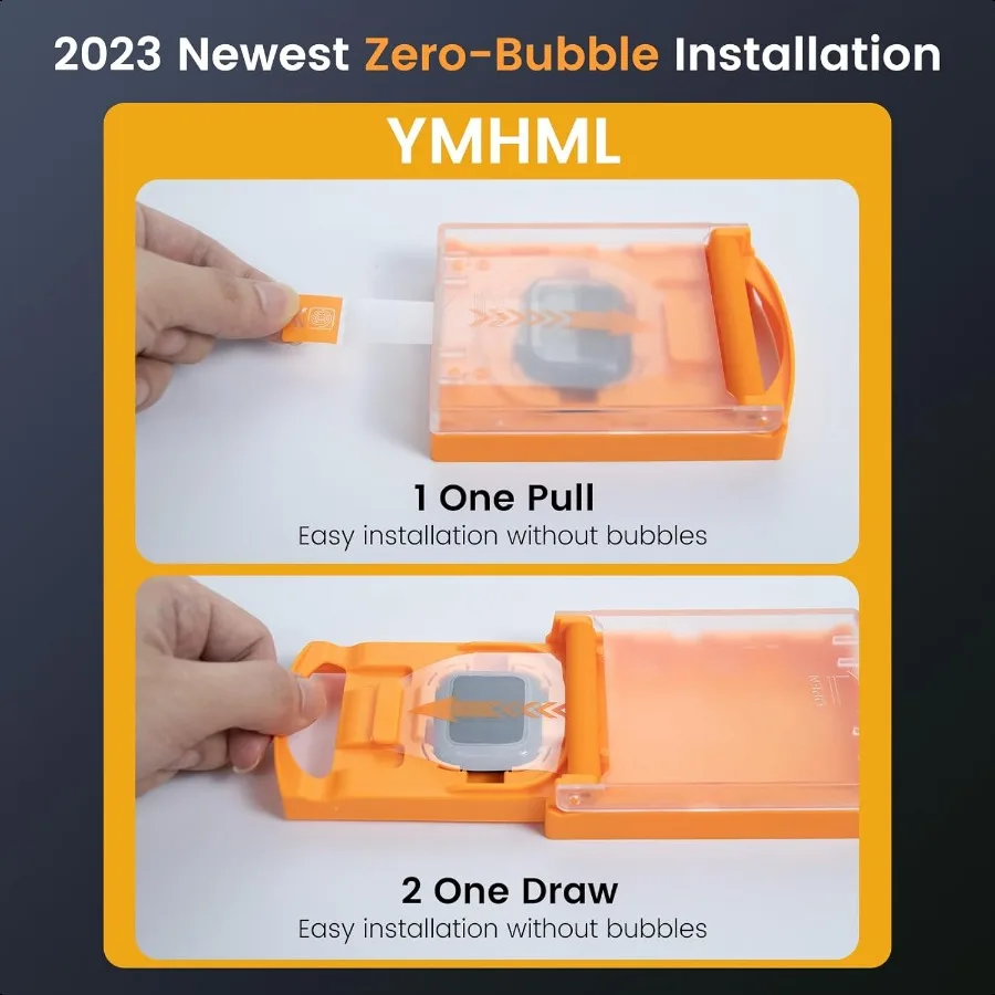 YMHML 3 عبوات لساعة Apple Watch Series 9 واقي شاشة 41 ملم [فقاعة صفر] ترقية تغطية كاملة ثلاثية الأبعاد HD طبقة شفافة مقاومة للماء