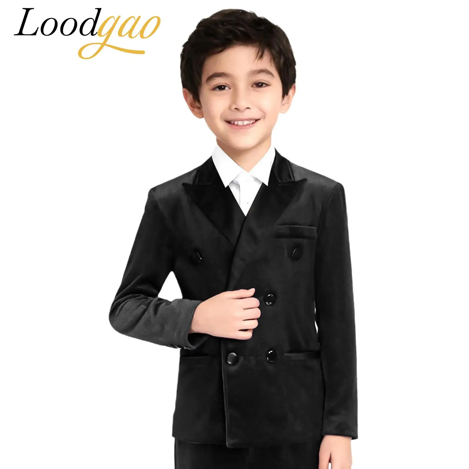 الصبي عيد الميلاد شهم بدلة مخملية سترة مهرجان ازياء البريطانية الحلل خمر حفلة عيد الميلاد السنة الجديدة كرنفال ملابس خارجية