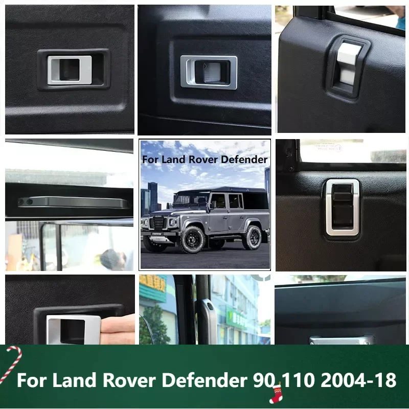 

Car Aluminum alloy Door Inner Door Bowl door handle Decoration Replacement Accessories For Land Rover Defender 90 110 2004-18