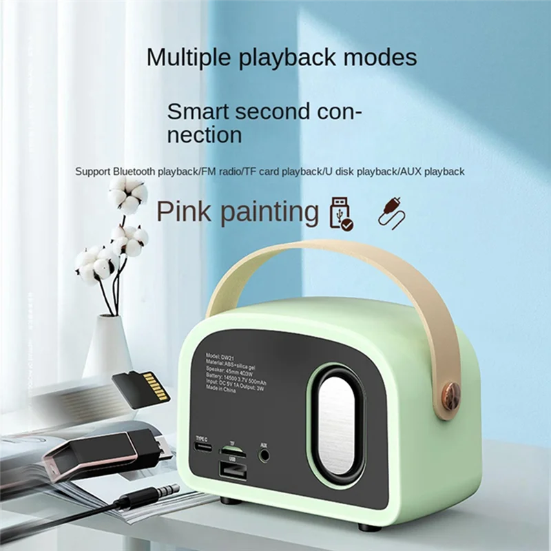 Retro Mini Bluetooth Speaker Classical Music Player Sound Stereo Subwoofer Portable Decoration Speakers Home C