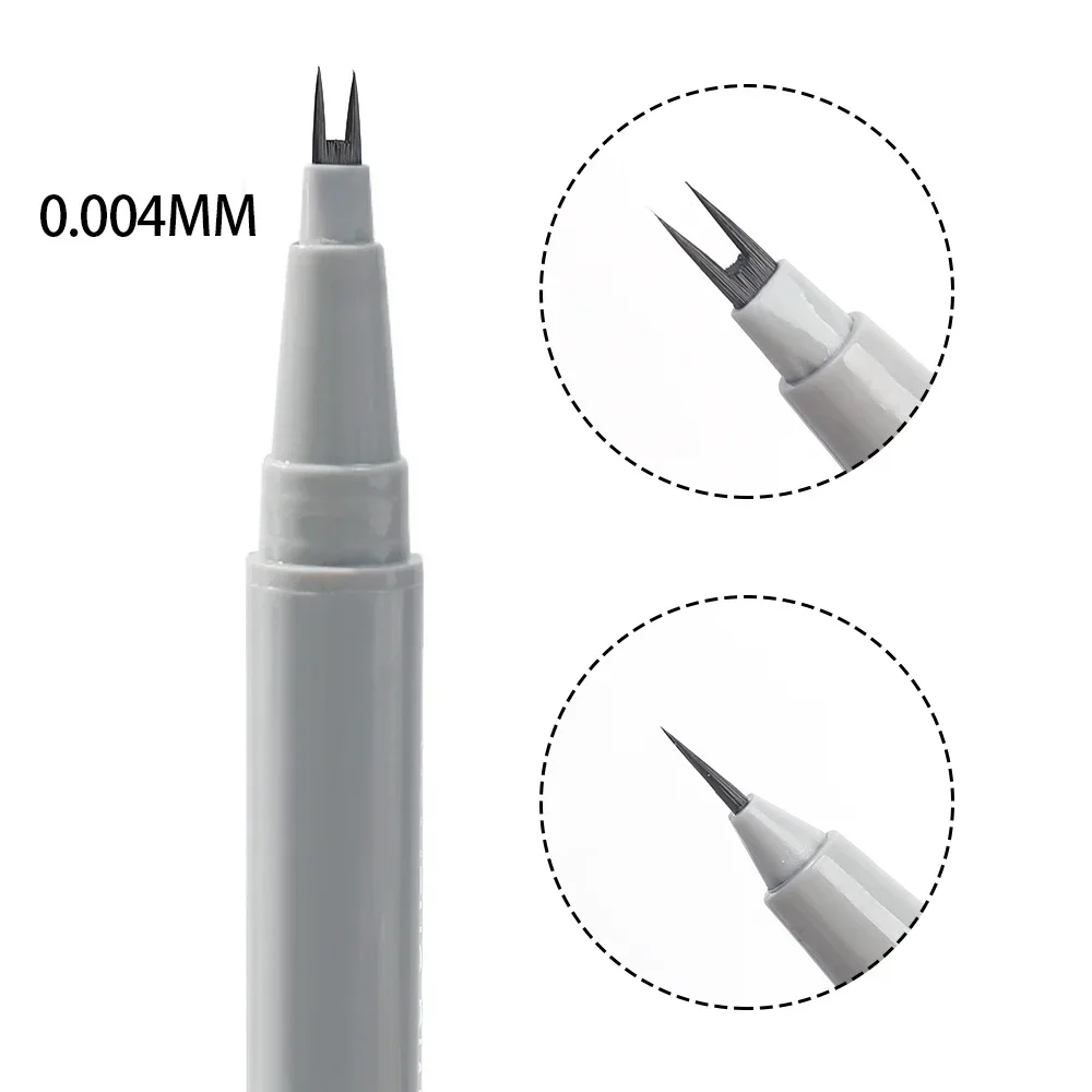 초박형 더블 포크 팁 아래 속눈썹 펜, 빠른 건조, 부드러운 천연 블랙 브라운 리퀴드 아이 브로우, 속눈썹 펜슬 화장품