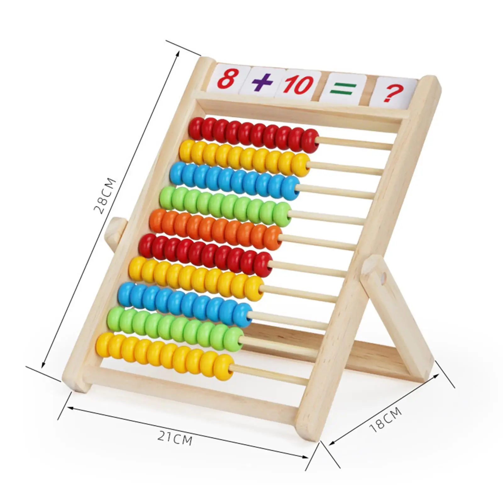 Giocattoli matematici Montessori Addizione e sottrazione Giocattoli per l'apprendimento matematico con abbaco a 10 file