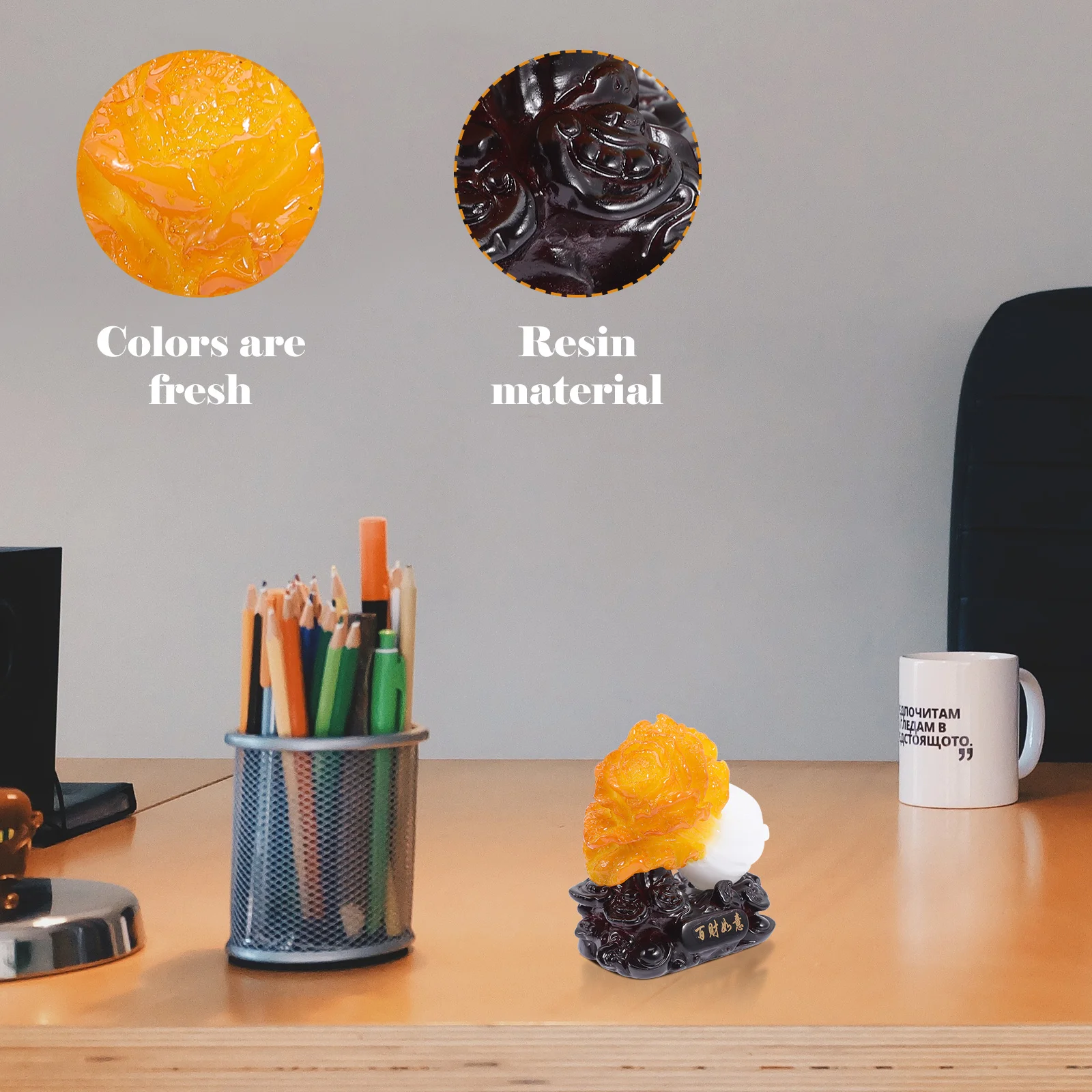 

Imitation Jade Craft Resin Figurine Home Decoration Office Chinese Cabbage Statue Desktop Ornament