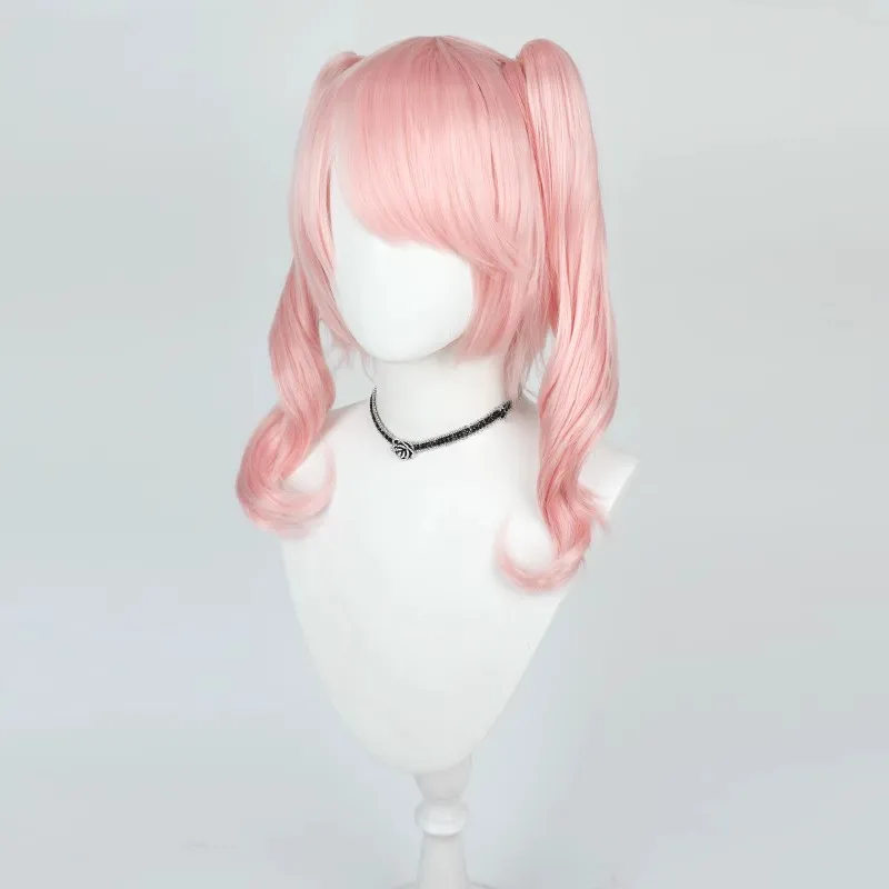 أنيمي مشروع Sekai: المرحلة الملونة Akiyama Mizuki النساء الفتيات طويل الوردي ذيل حصان مقاومة للحرارة الاصطناعية خصلات الشعر المستعار هالوين