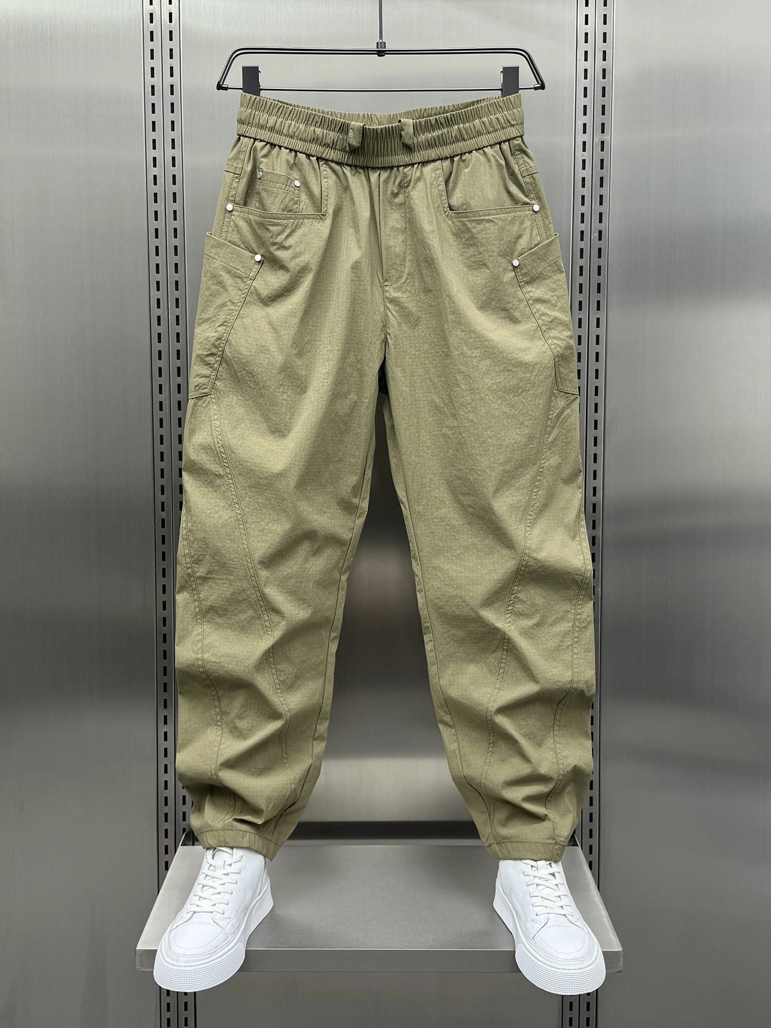 

Summer Faion Men's Casual Pants Trousers Wide Leg Thin Sle Workwear Harlan Knife Patchwork Loose Fit Straight Tube