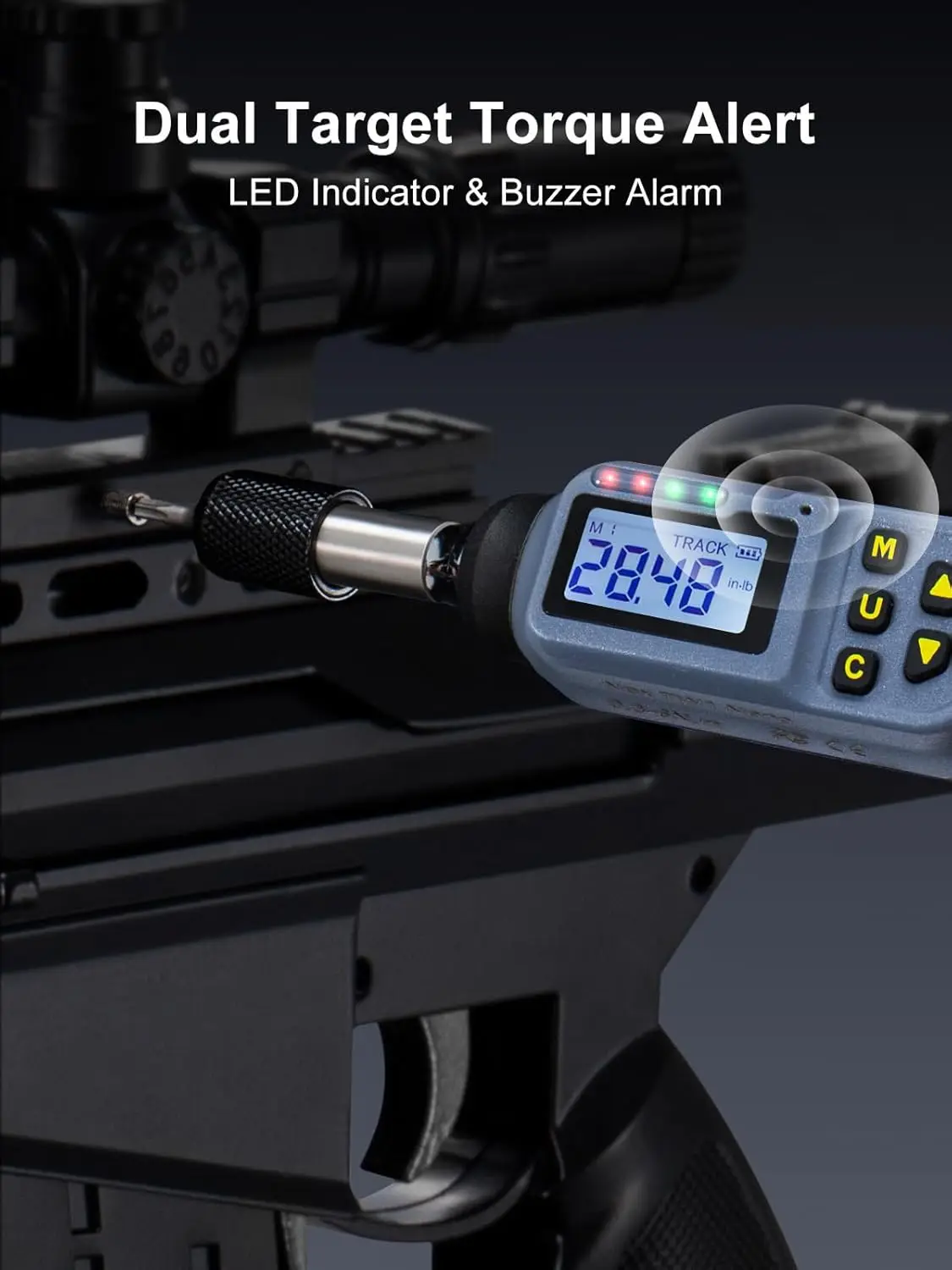 مجموعة مفكات عزم الدوران الرقمية، نطاق 2.66-53.1 بوصة رطل/0.3-6 نانومتر، مع صفارة ومؤشر LED، مجموعة 27 في 1 للعمل الدقيق