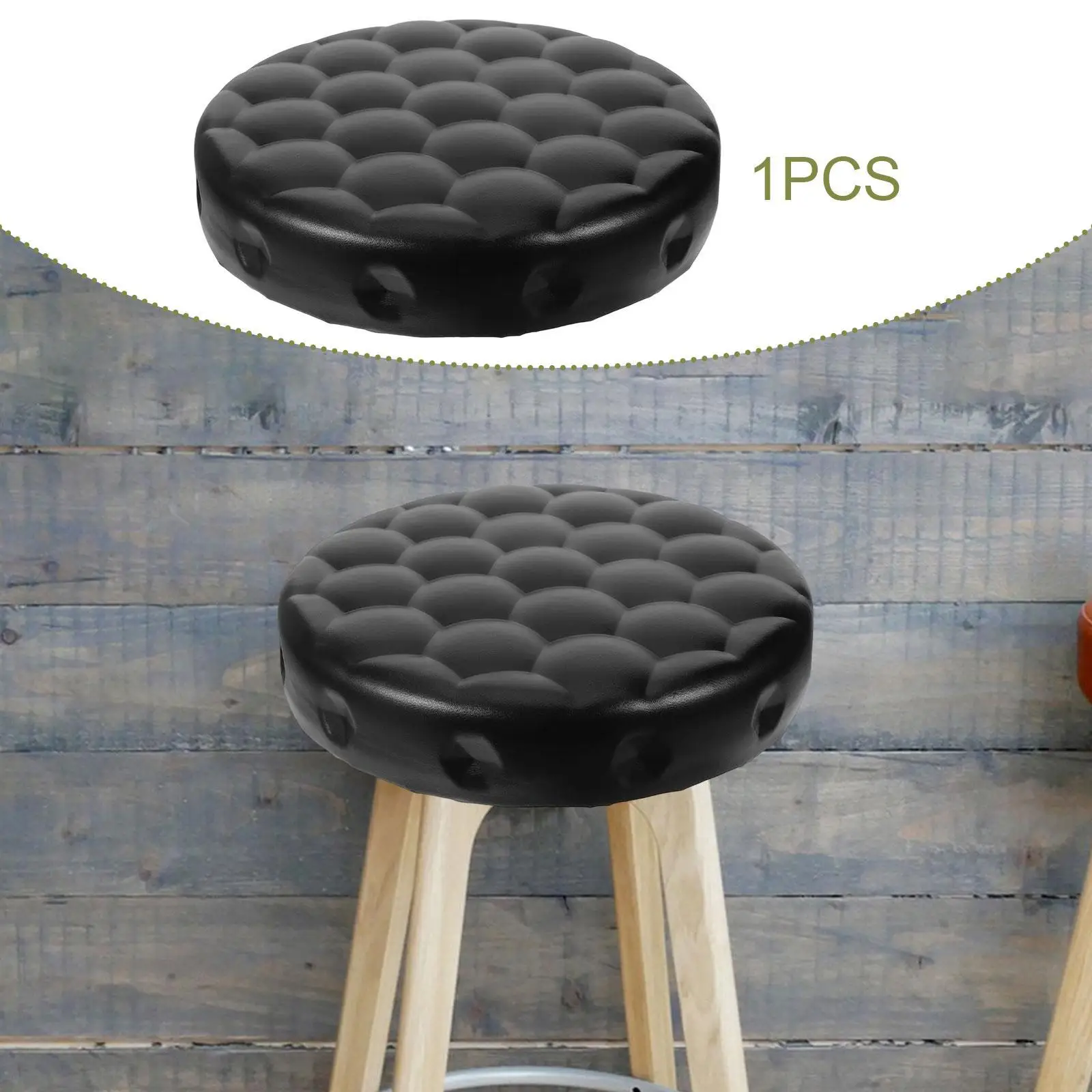 Bar Stool Chairs Seat Replacement Round Padded Foam Cushion Waterproof Leather Cover for Modern Counter Height Stools