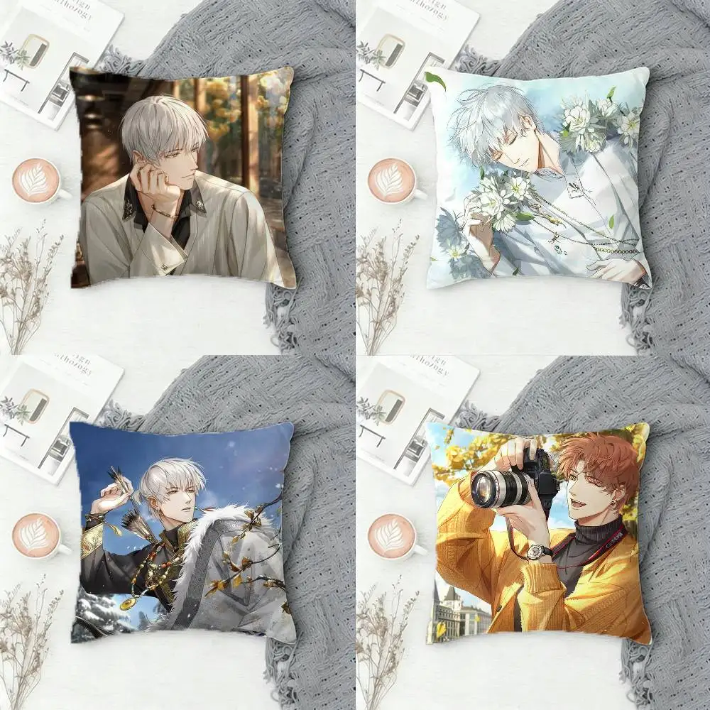 

L-Light and N-Night Double-sided Printed Square Pillow Cover Decorative Cushion Cover for Sofa Bedroom Bedside