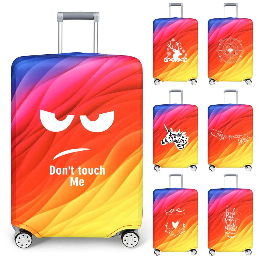 Luggage Covers 18-32inch Protector Travel Luggage Suitcase Protective Cover Stretch Dust Covers Print White Picture Series