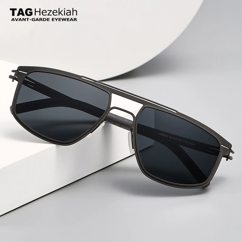 

Germany Design Sunglasses Men AMG08 Ultralight Stainless Biological Steel Classic Sunglass Women Outdoor Driving Sun Glasses