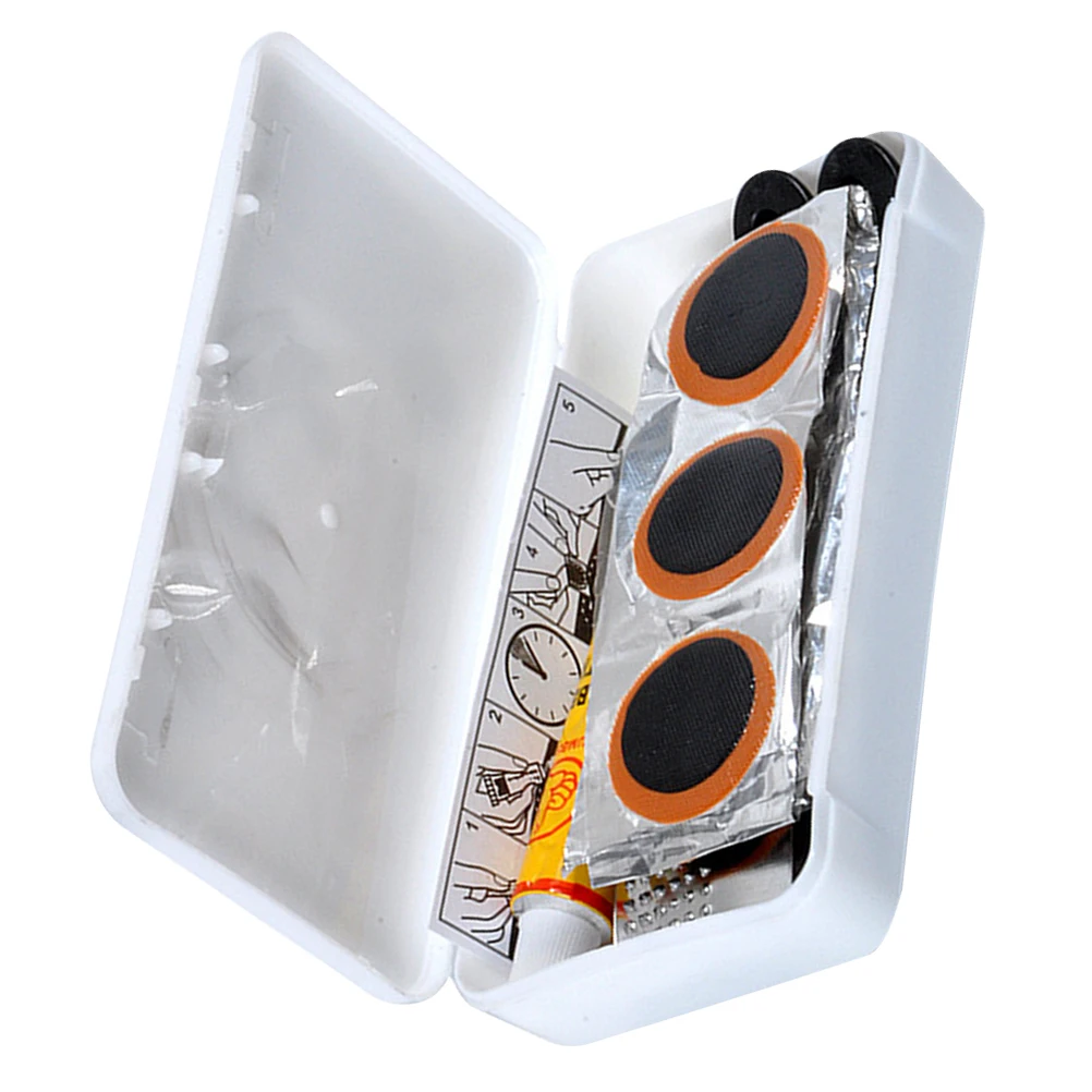 

Tire Repair Kit Bike Tool Organizer Flat Patch Multifunctional Puncture Glue Accessories Lightweight Rubber File
