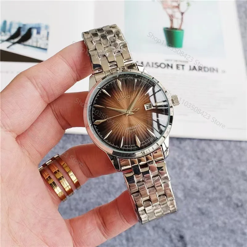 Original SEIKO Presage Watch Men Automatic Mechanical Japanese Quartz watch Waterproof Stainless Steel Business Leisure Watches