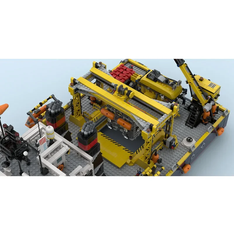 Moc Modell Ziegel Doppel Körper Forschung Schiff Technologie Modulare Bausteine Geschenk Weihnachten kinder Spielzeug DIY Set Montage