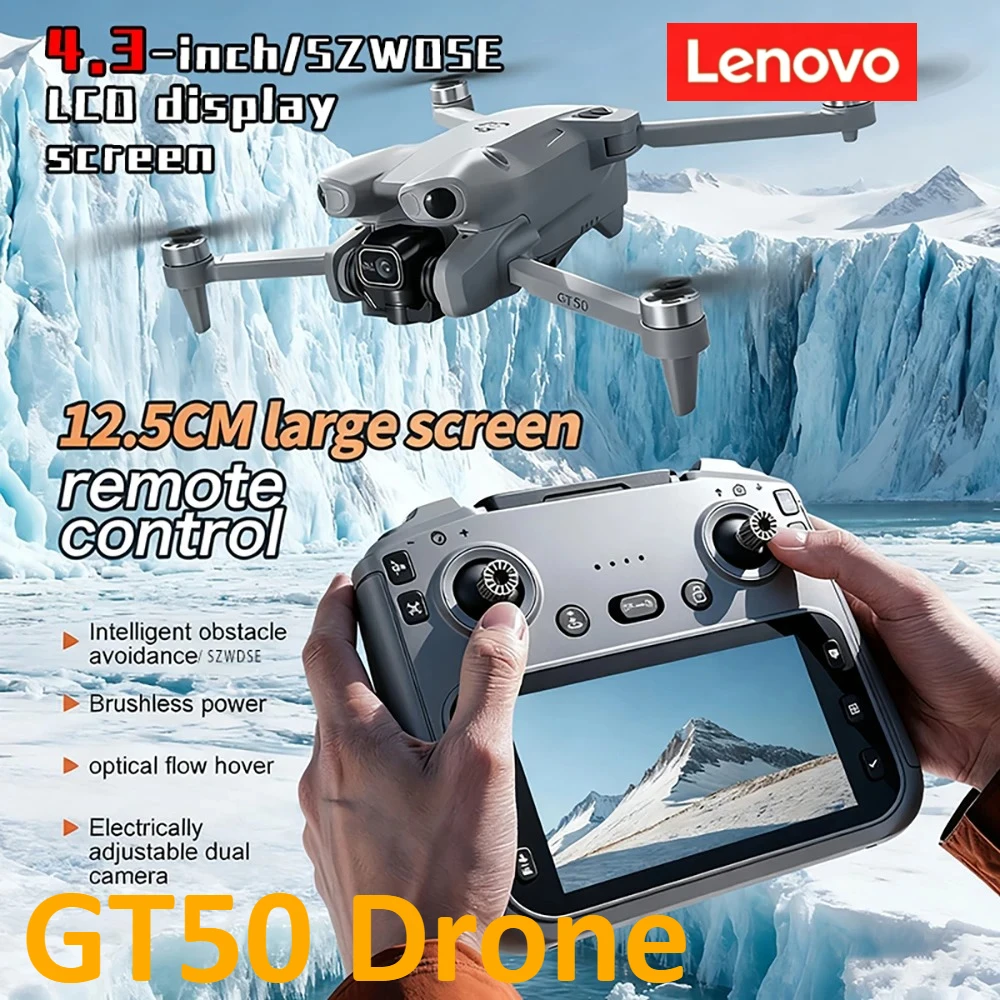 Lenovo Professional GT50 Drone 8K HD Camera 5G Brushless Motor Aerial Photography Optical Flow with screen RC Quadcopter