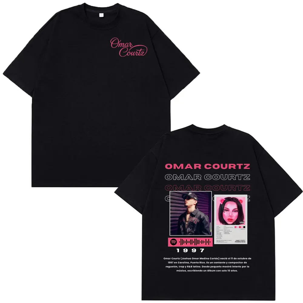 مغني الراب عمر كورتز تي شيرت عمر كورتز بريميرا موسى 2025 جرافيك تي شيرت الرجال النساء خمر الهيب هوب تيز الصيف القطن التي شيرت #6