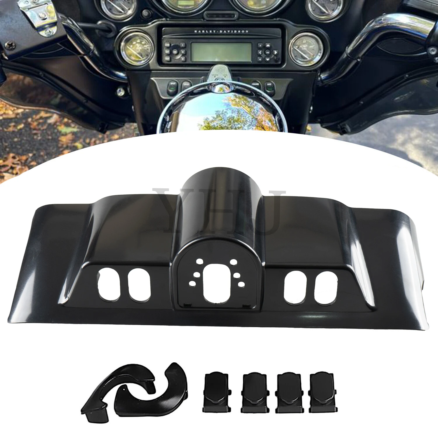 

Inner Fairing Switch Cap Kit For Harley Motorcycle Touring Street Electra Glide Ultra Classic EFI 1996-2013 Unpainted Black