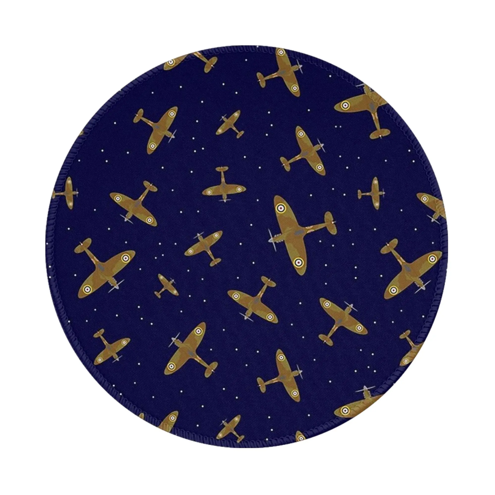Spitfire War Planes in Flight on Navy Blue Mouse Pad Computer Keyboard Mouse Mat Gamer PC Laptop Desk Mat Accessories Table Mats