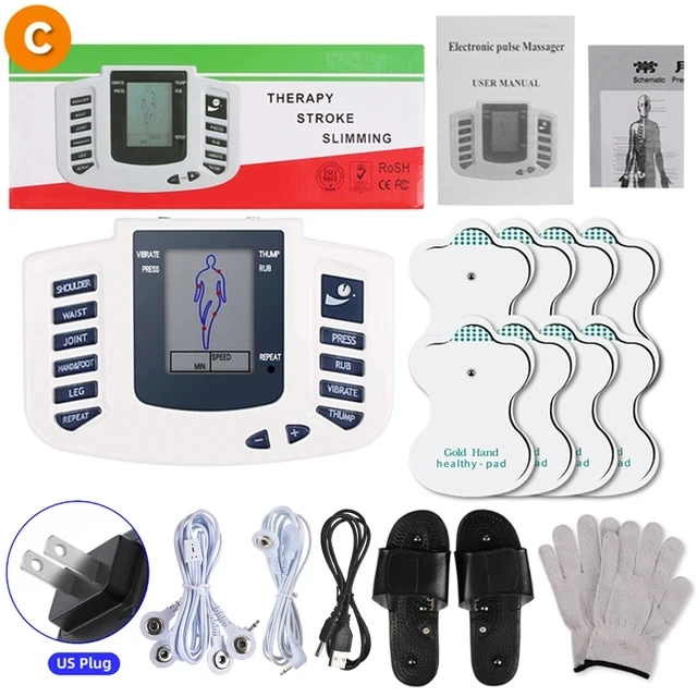 Full Body Tientallen Spier Elektrostimulator EMS Acupunctuur Therapie Massage Relax Digitale Meridiaan Fysiotherapie Apparaat Volledige Set