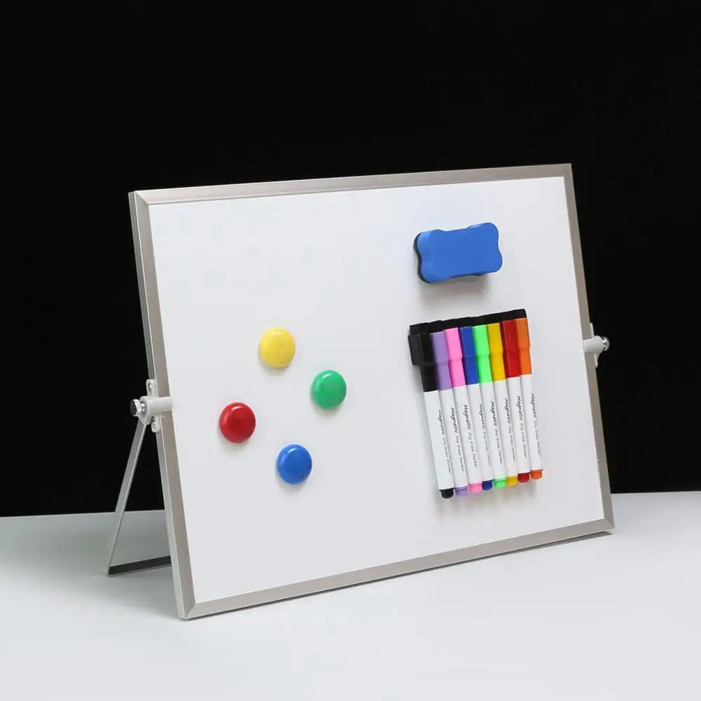 Studeertafel Whiteboard Draagbaar Dubbelzijdig Magnetisch Desktop Whiteboard Ideaal Voor Thuiskantooronderwijs Met 360 Graad