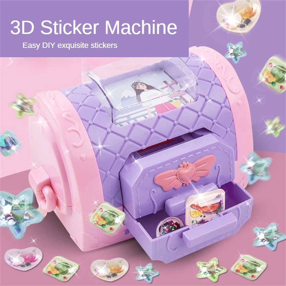 Sticker Maker Toys Early Learning Educational Toys Party Favor Handmade Creative 3D Sticker Machine For Boys Kids