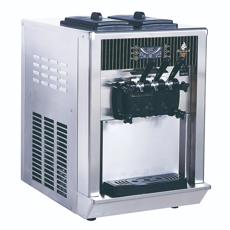 

220V Table Top Portable Ice Cream Machine Automatic 3 Flavor Mini Small Ice Cream Machine