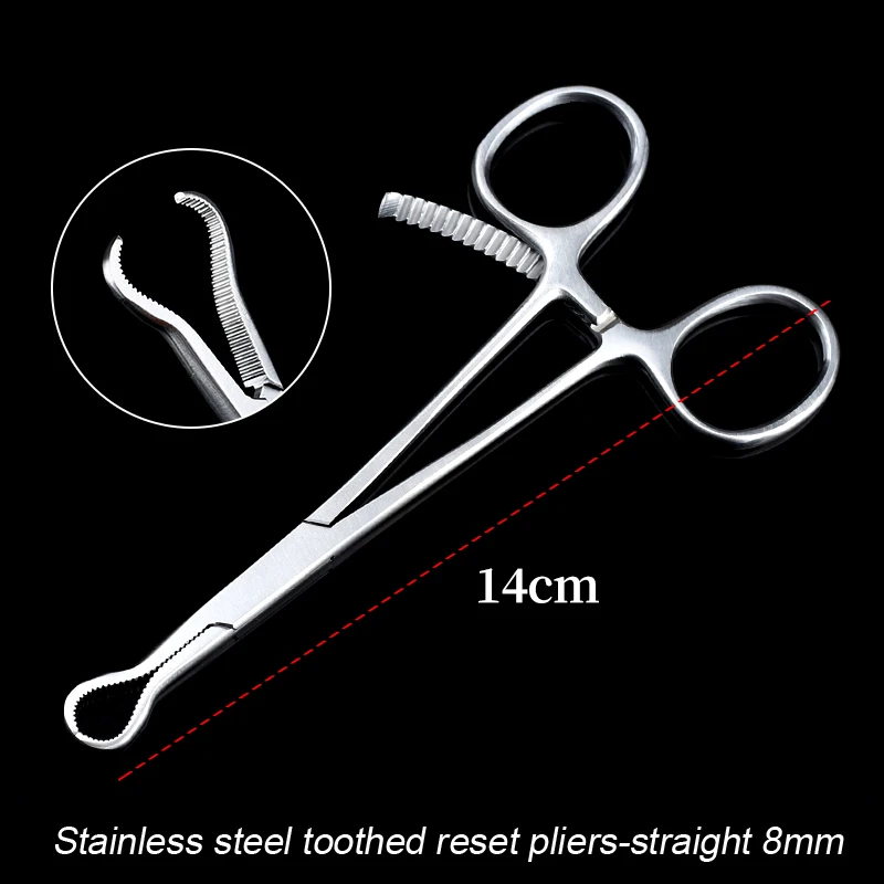 1pcs Orthopaedic surgical instruments for animals with toothed reset forceps holding bone mini tip bone plate screws