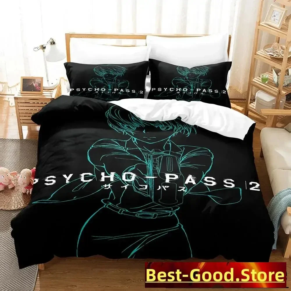 New Psycho Pass Bedding Set for Adults and Kids, Single, Twin, Full, Queen, King Size Bed Set, Duvet Cover Sets, Anime Parure