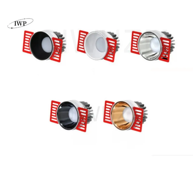 New Anti Glare LED Downlights Round Frame 5W7W9W12W20W AC85-265V Changeable Living Room Bedroom Dimmable Cob Ceiling Spot Lights