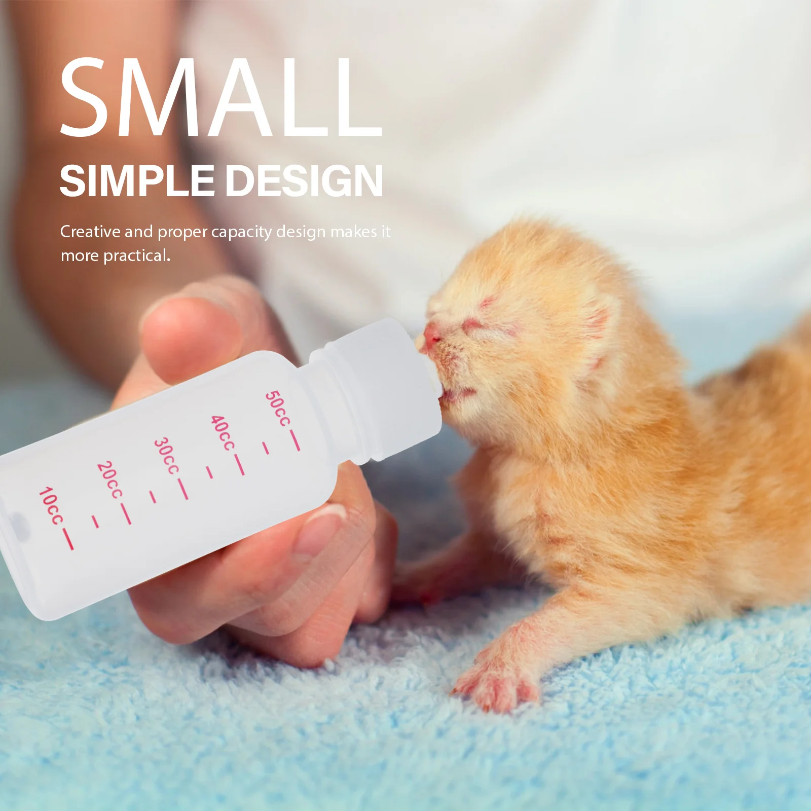 

5 set Pet Nursing Small Animal Feeding Set For Puppies Kittens Newborns With Brush Scale Design Puppy Milk Bottle Cat Feeding