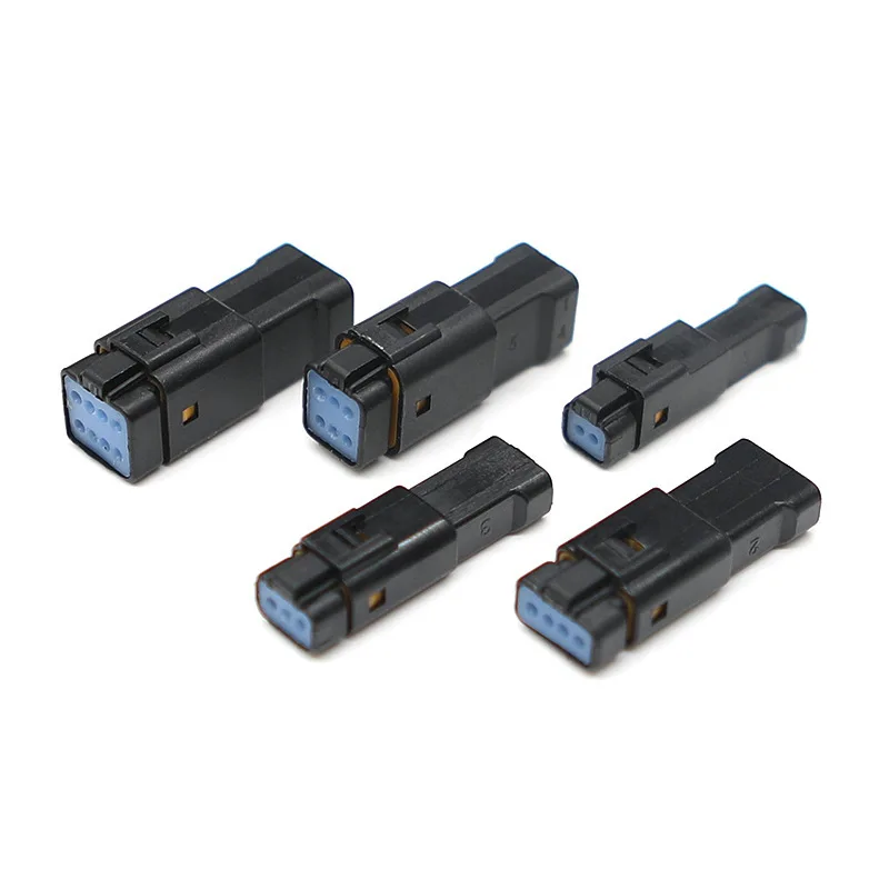 5pcs JST-02R-JWPF-VSLE 2 3 4 6 8 Hole JST Type Waterproof Micro Plug Plastic Shell Sheath Black 2P 3P 4P 6P 8Pin JST-06R