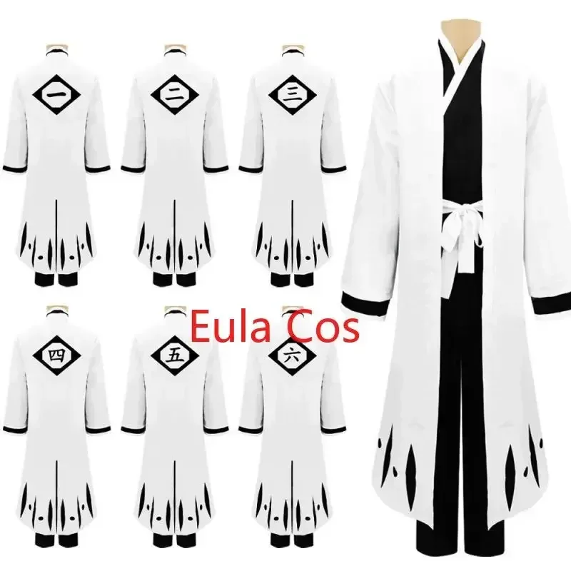 

Bleach Cosplay Gotei 13 Captain Uniform Suits Kuchiki Byakuya Squad Robe Hitsugaya Toushirou Zaraki Kenpachi Costume
