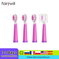 Fairywill Sonic Electric Child  Soft Toothbrushes Replacement Heads Toothbrush 4/8 Heads Sets for FW-2001 Head Toothbrush