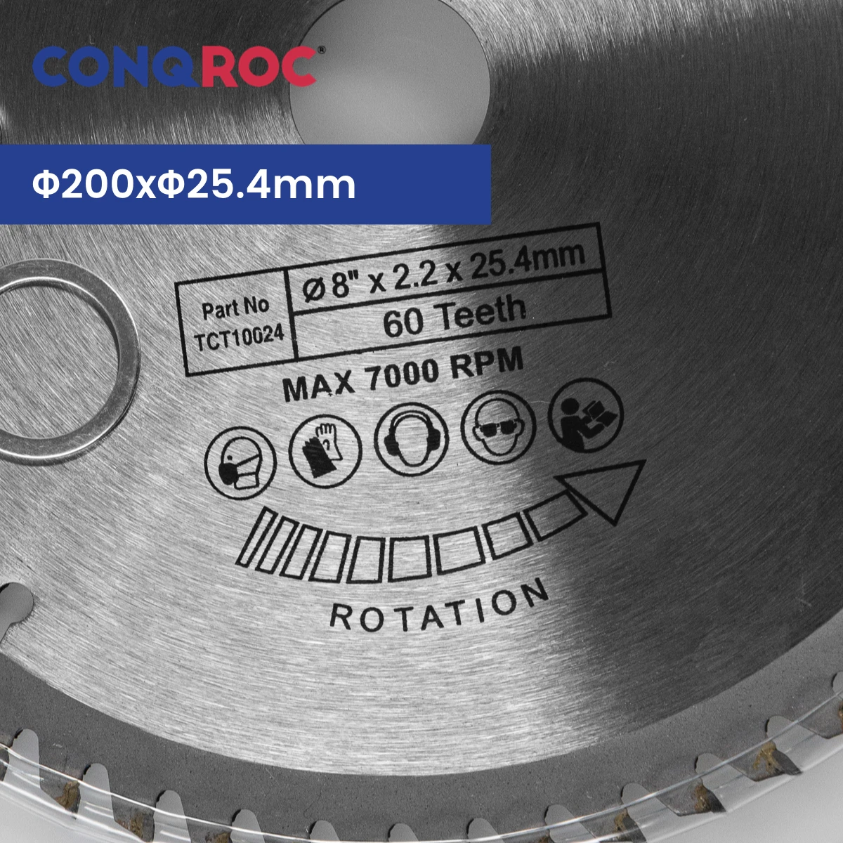 200X25.4Mm TCT ใบเลื่อยวงเดือน8-Inch ทังสเตนคาร์ไบด์ Tipped ตัดไม้ Disc