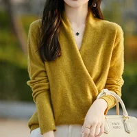 Women's Knitted Cashmere Sweater 100% Merino Wool Thickened Top Loose Long Sleeve Clothing Warm For Autumn And Winter YYY2442 - Image 3
