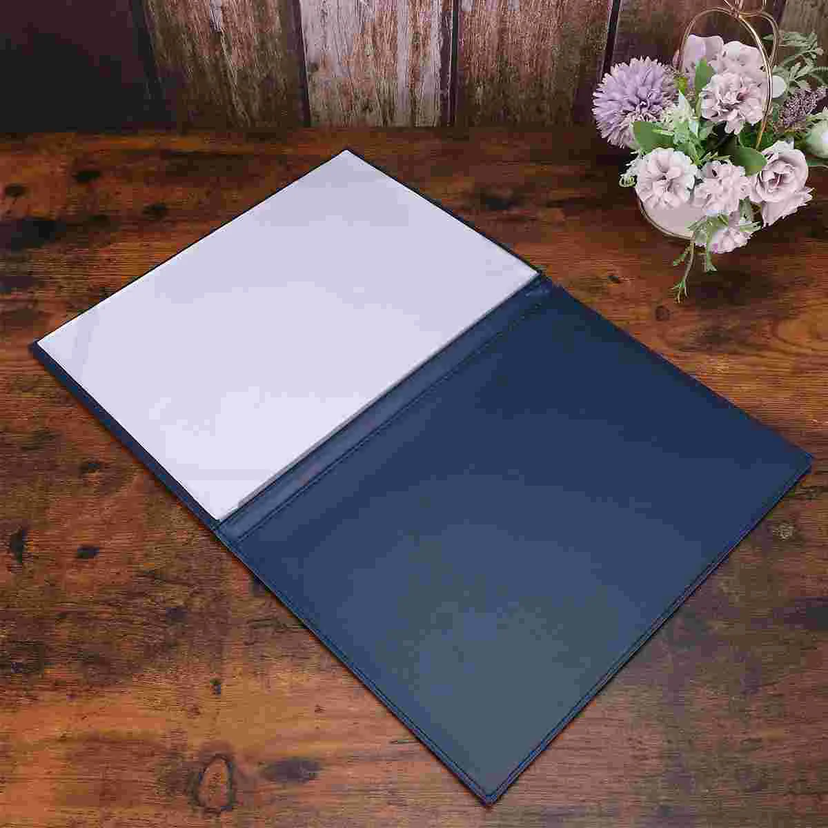 A4 Certificate Cover Certificate Folder Blank Cover Protective Case (Blue)